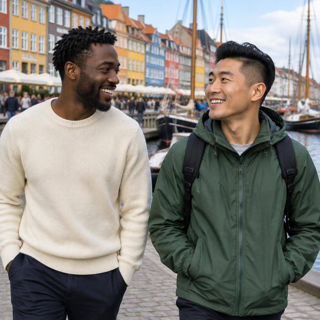 Colour outside the ordinary — AI-generated illustrative scene in Copenhagen, Denmark